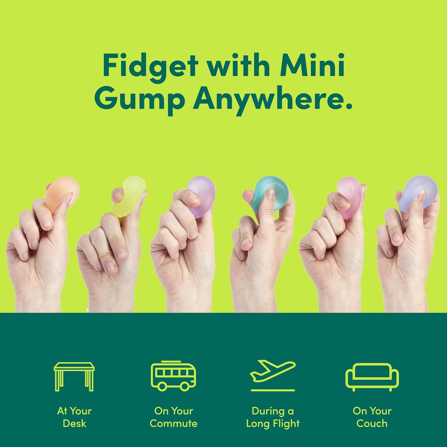 SPEKS Mini 6 Pack Prism Gump - The Memory Gel Stress Ball